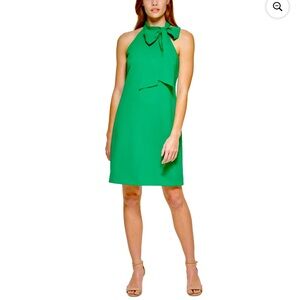 Vince Camuto Bow Neck Halter Dress Kelly Green Size 12